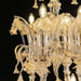 20 Lights Rezzonico Style Murano Glass Chandelier with Gold Details