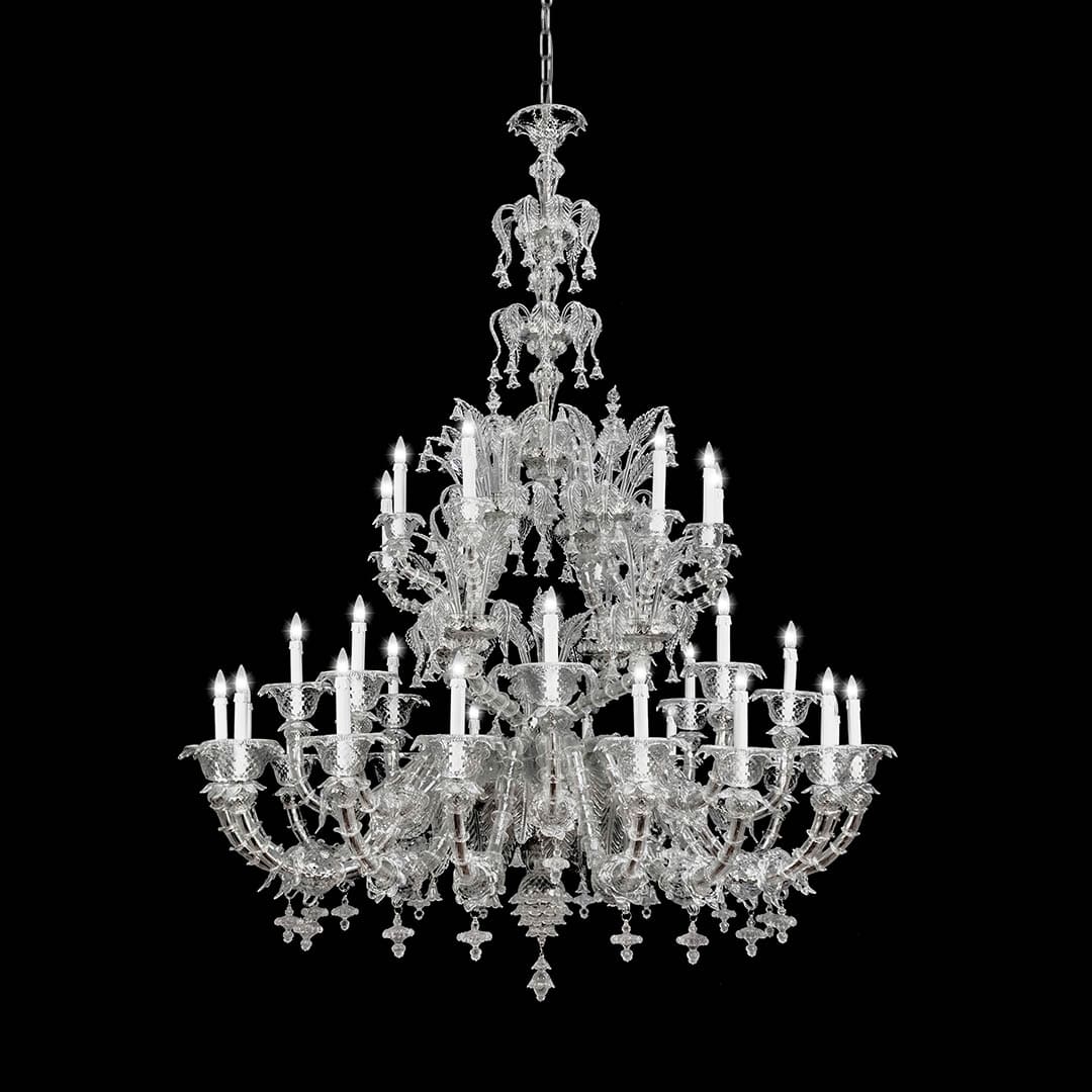 32 Lights Rezzonico Style Murano Glass Chandelier