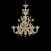 6 Lights Rezzonico Style Murano Glass Chandelier with Gold Details