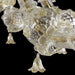 6 Lights Rezzonico Style Murano Glass Chandelier with Gold Details