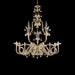 Oval 10 Lights Crystal and Gold Murano Glass Chandelier