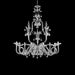 Oval 10 Lights Crystal Chandelier in Murano Glass