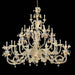 Rezzonico Style Chandelier with 18+9+6 Lights in Crystal and Gold Murano Glass