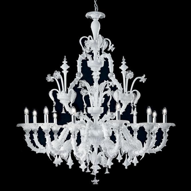 Handcrafted Fine Italian Rezzonico Chandelier With Twelve Lights