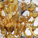 Triple-Tier Amber Glass Chandelier with 42 Lights