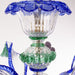 6 Lights Rezzonico Style Chandelier with Ruby and Azure Glass