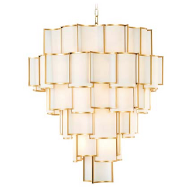 Copper Framed Modern Italian Chandelier With 6 Tiers