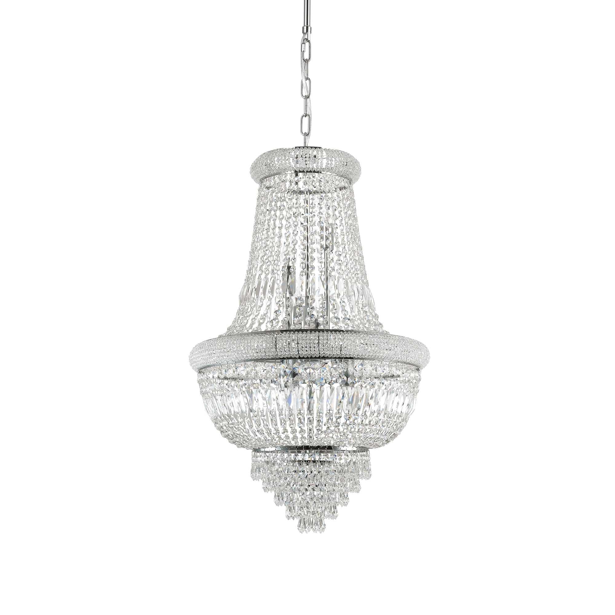 Traditional Chrome Crystal Pendant Light