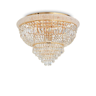 Traditional Brass Crystal Ceiling Light