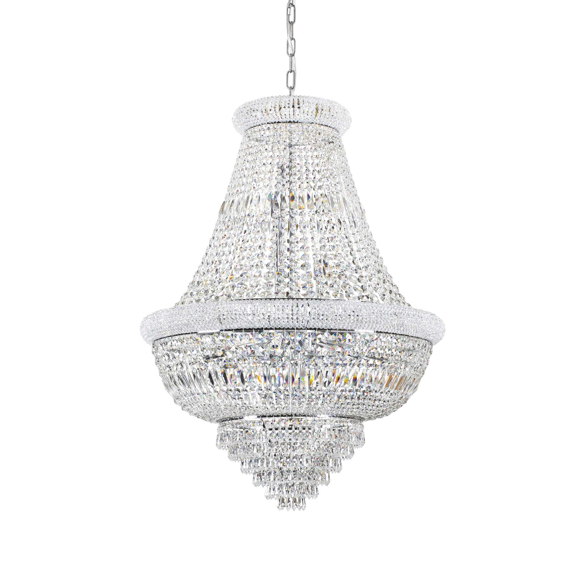 Traditional Chrome Crystal Pendant Light