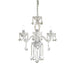 Traditional 3 Light Blown Clear Glass Ideal Lux Chandelier