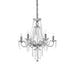 Traditional 6 Light Blown Glass Ideal Lux Chandelier 