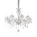 Traditional 8 Light Blown Clear Glass Ideal Lux Chandelier