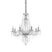 Traditional 8 Light Blown Glass Ideal Lux Chandelier 