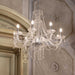 Traditional 8 Light Blown Glass Ideal Lux Chandelier 