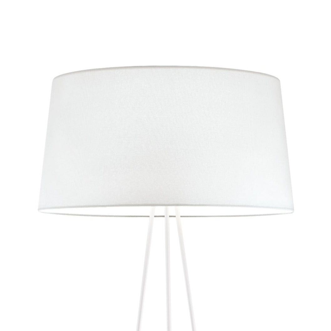 Tripod white ecru or mocha shade floor lamp by Kundalini