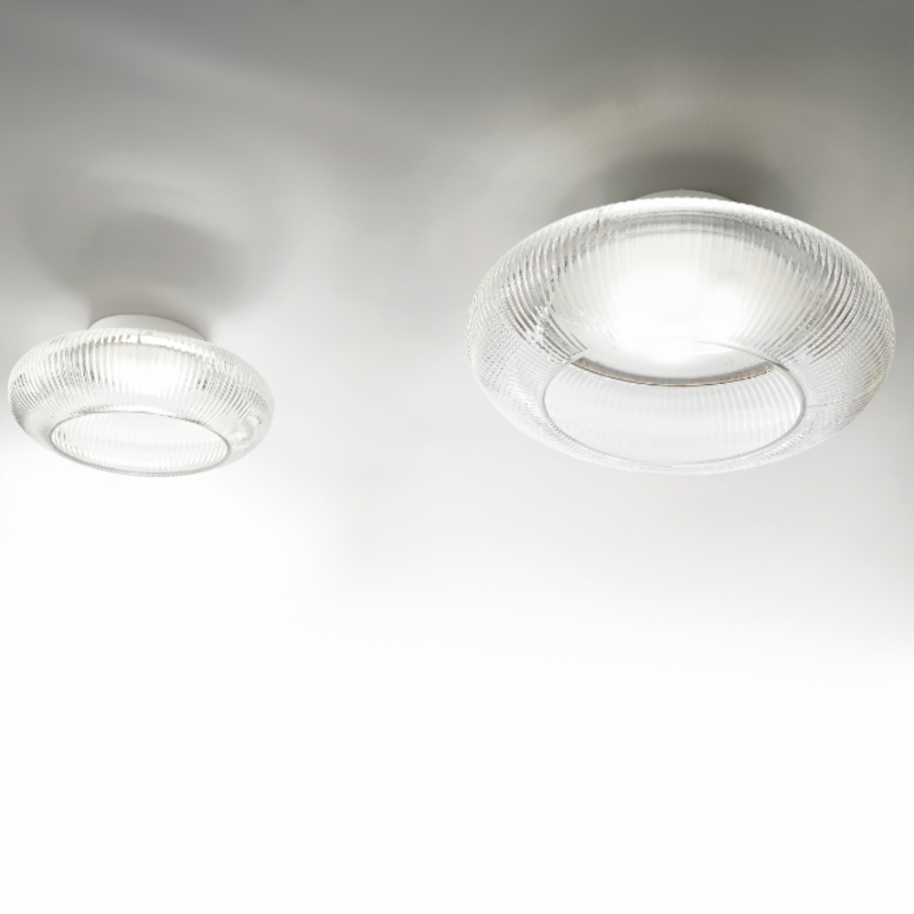 Modern Ribbed Glass Ceiling Light