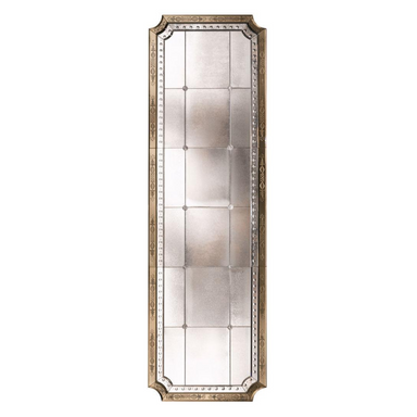 French-Style Mirror With Bronze Glass & Walnut Colour Frame