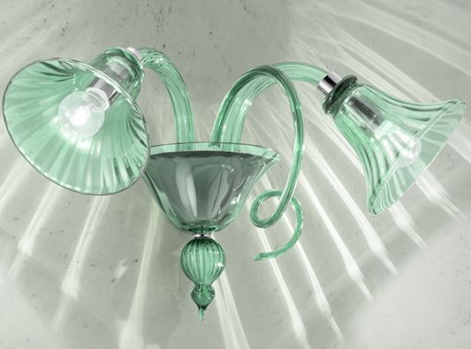 Handmade Elegant Venetian Ceiling Lamp With Eight Shades