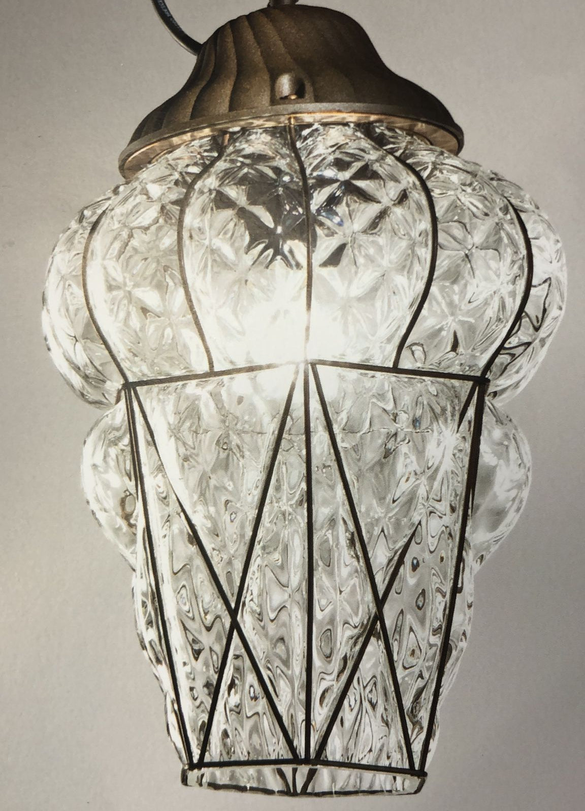 Tall Garden Lamppost With Murano Baloton Diffuser