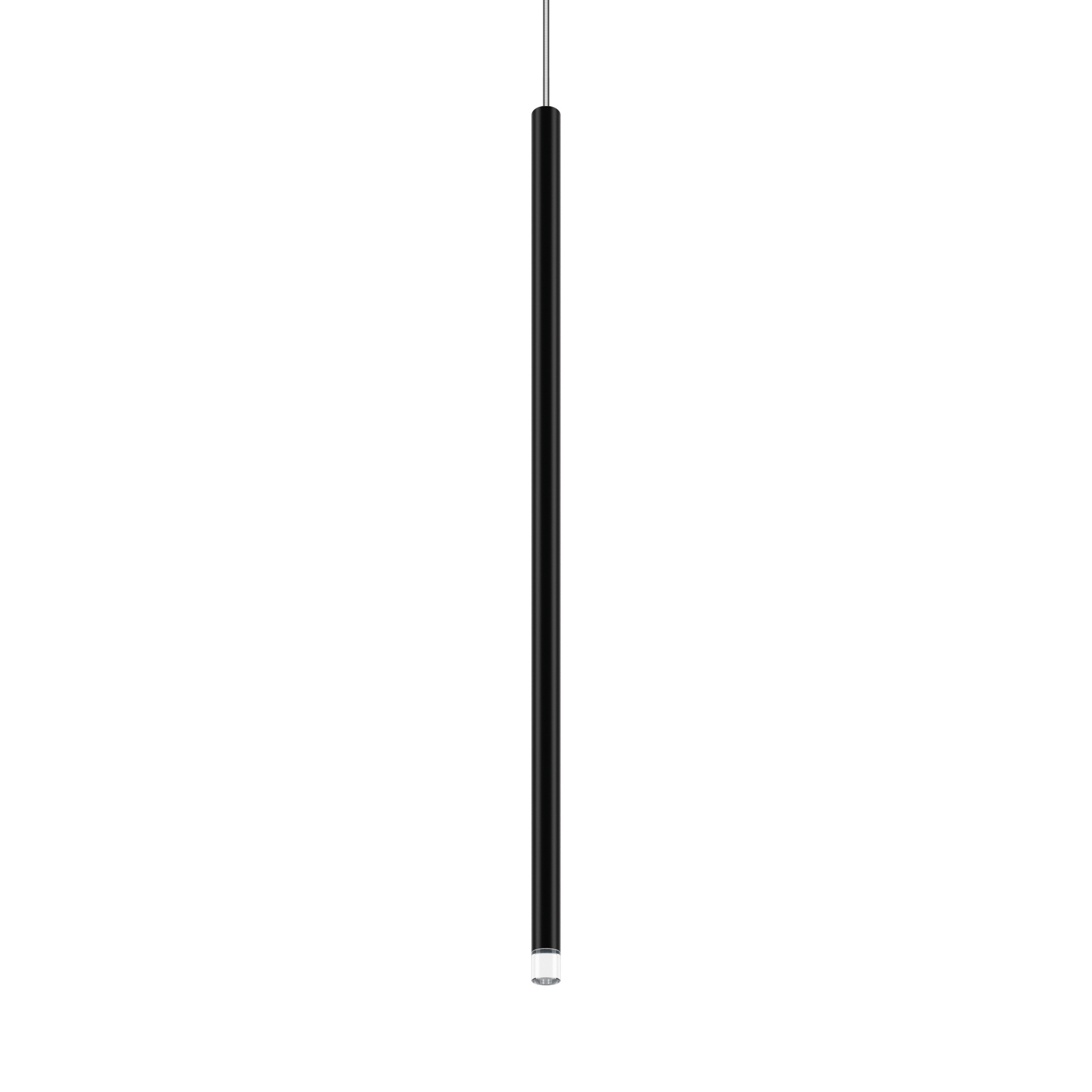 Lodes A Tube Pendant 60cm | Black | Transparent Cable