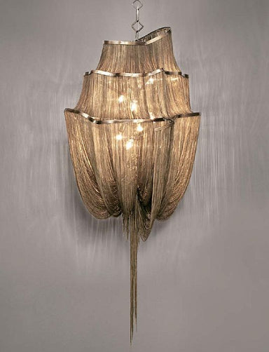 Terzani's 'Atlantis' A15S bronze chain chandelier