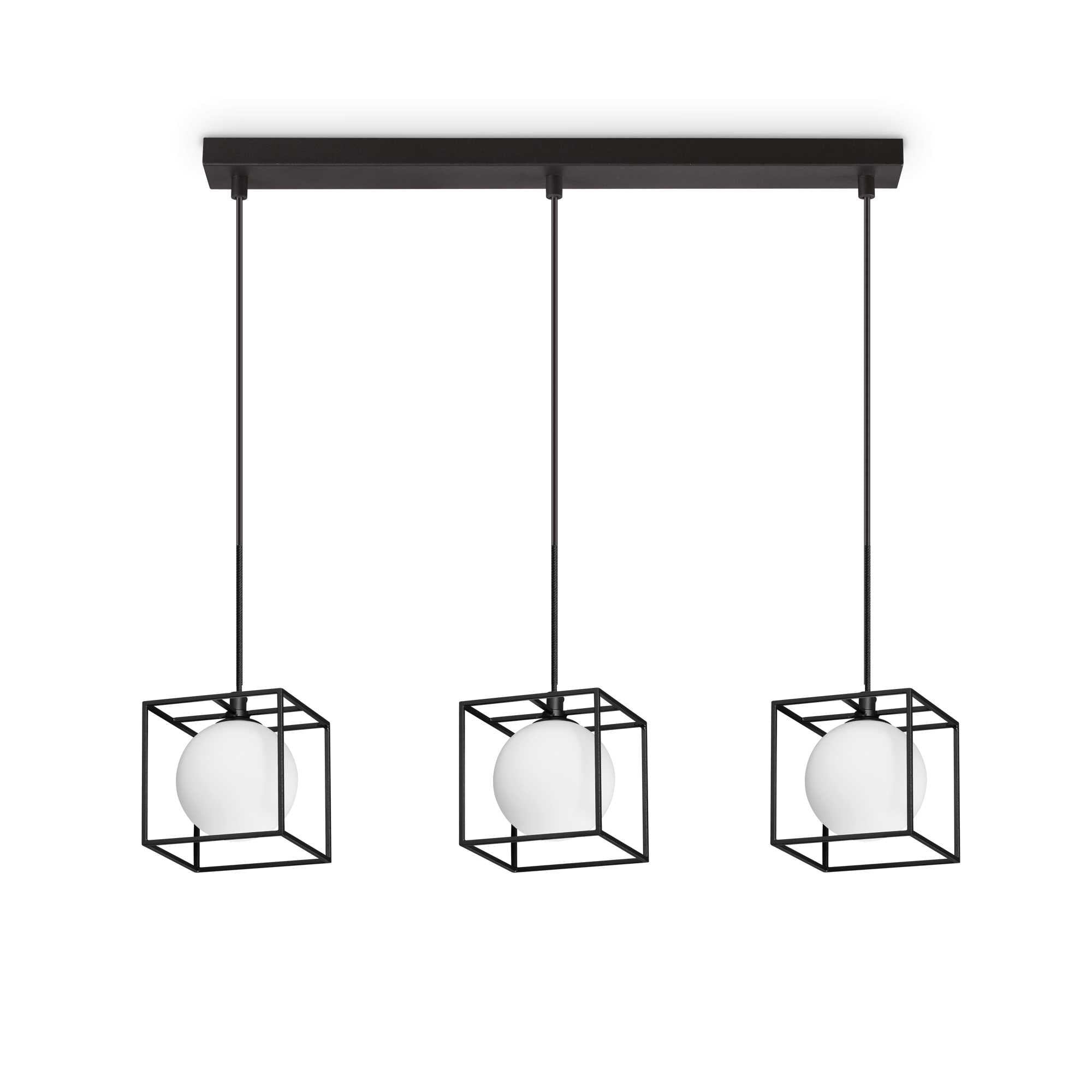 black 3 light individual Ideal Lux Pendant