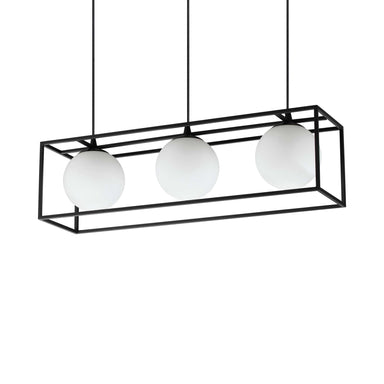 3 Light Caged Metal Ceiling Pendant