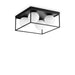 black 4 light caged ceiling lamp