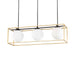 Brass 3 light caged ceiling pendant Ideal Lux 