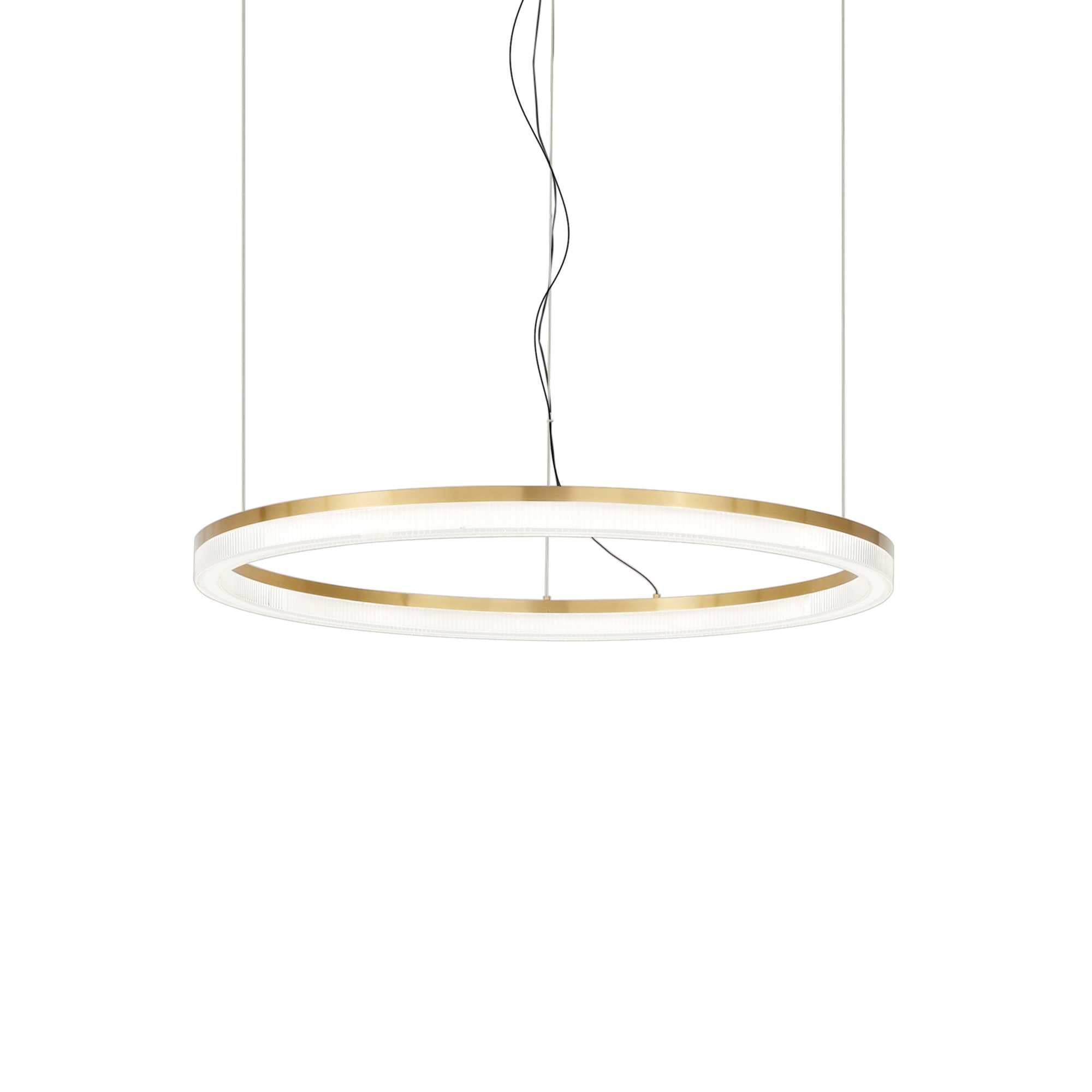 Brushed brass ring ceiling pendant