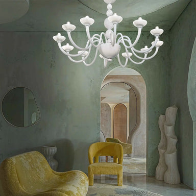 Handcrafted Luxurious Two-Tier Venetian Chandelier