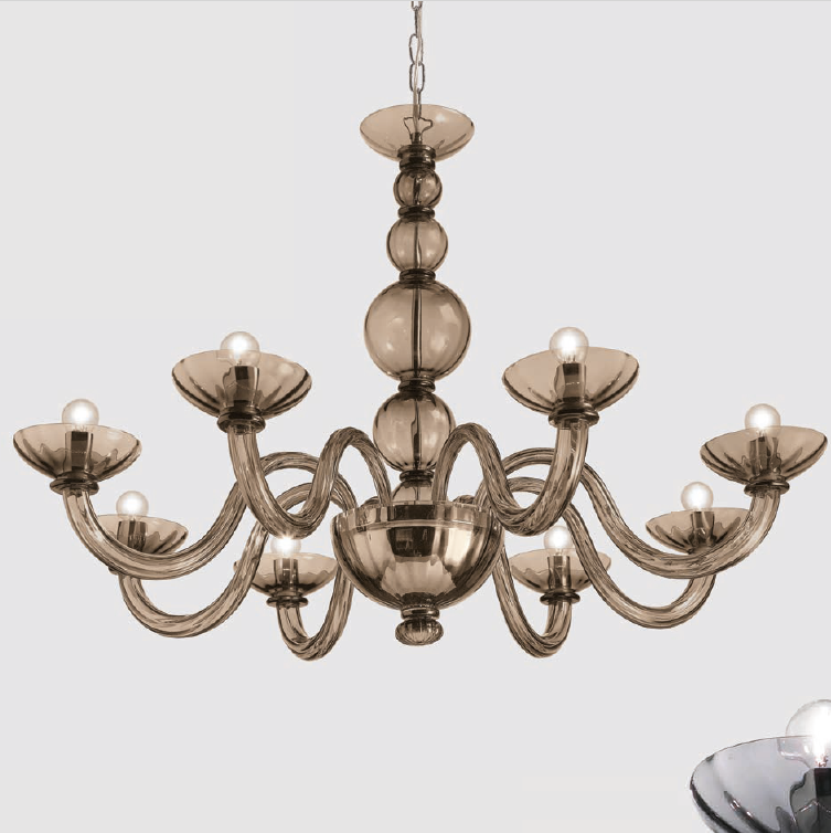 Handcrafted Luxurious Two-Tier Venetian Chandelier