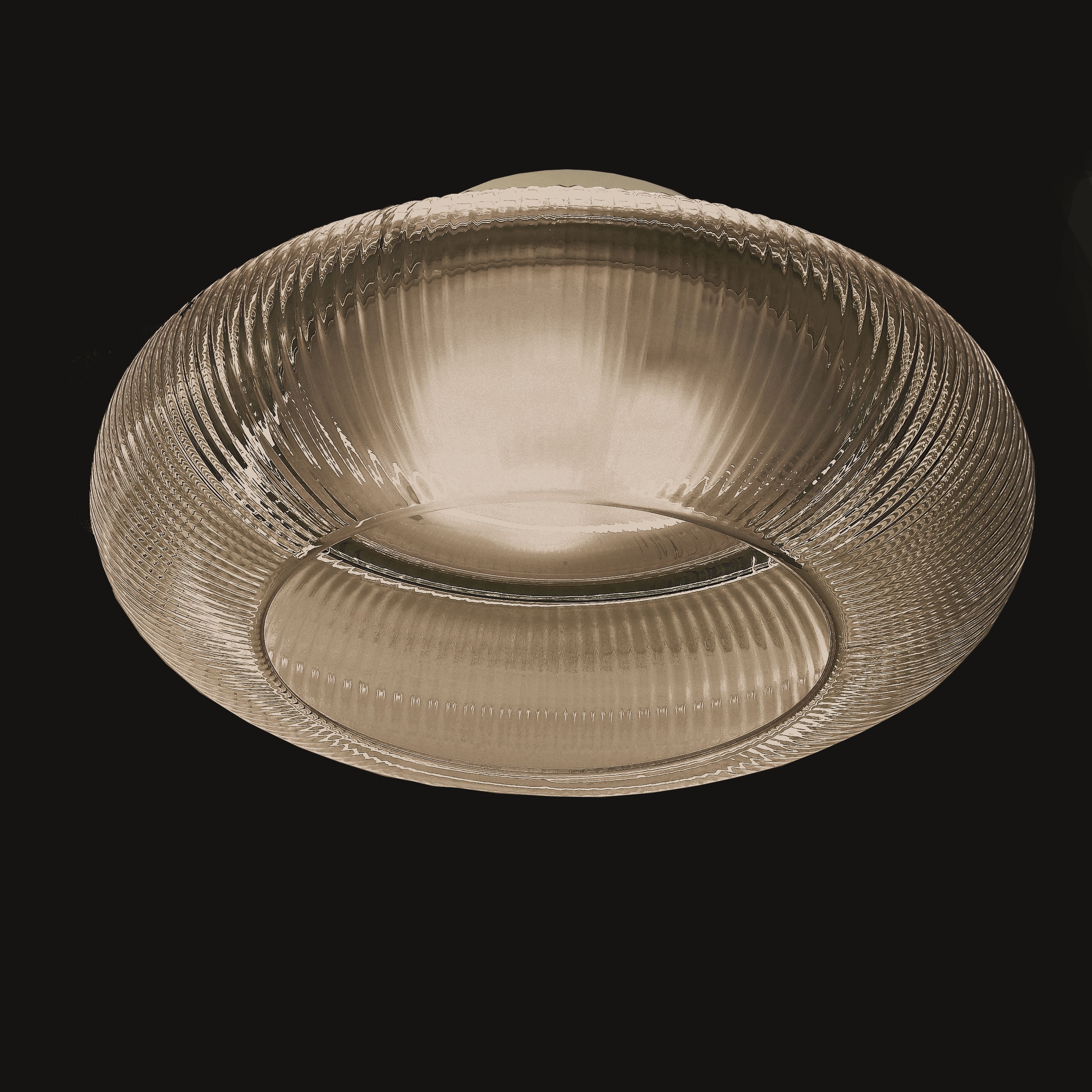 Modern Ribbed Glass Ceiling Light