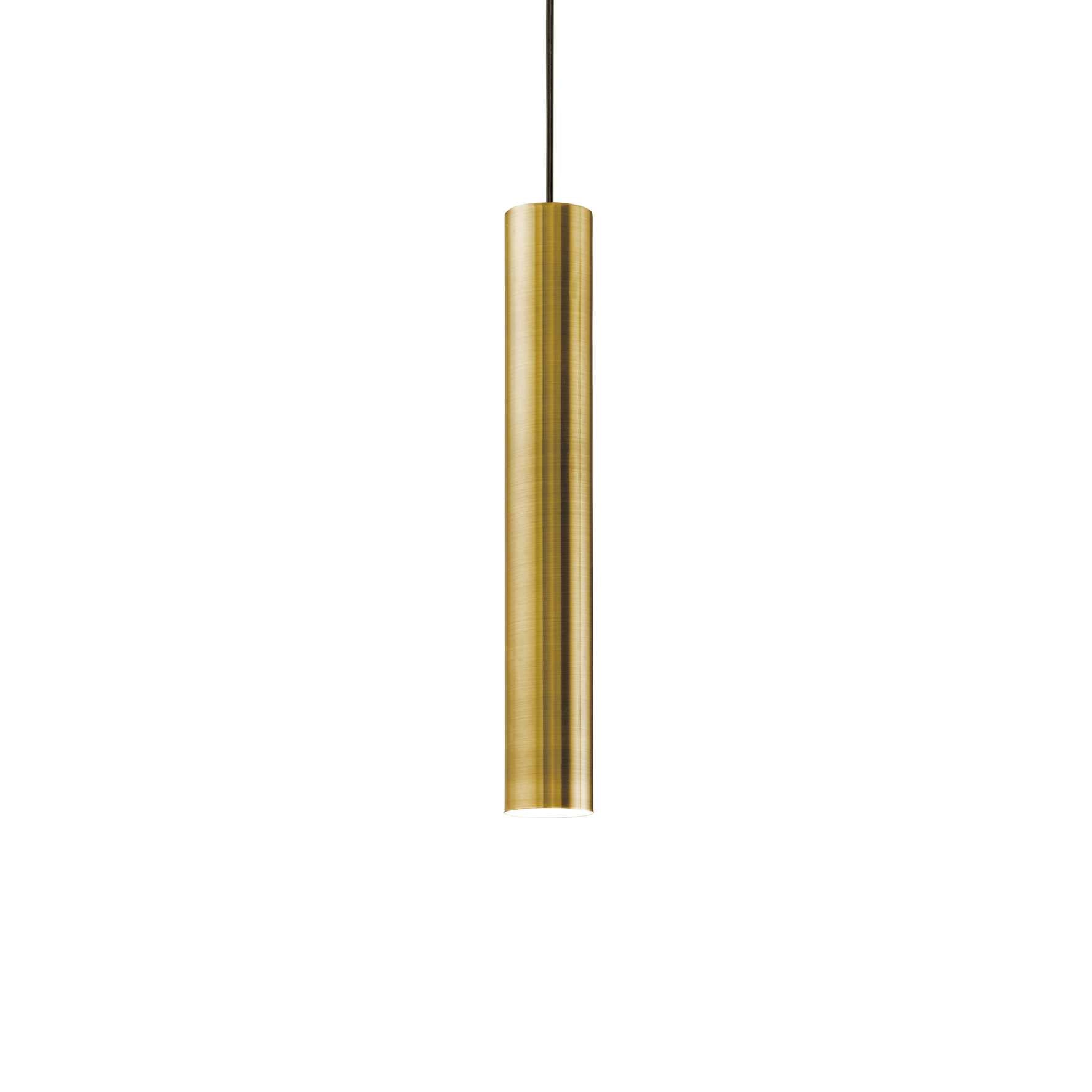 antique brass contemporary metal tube pendant