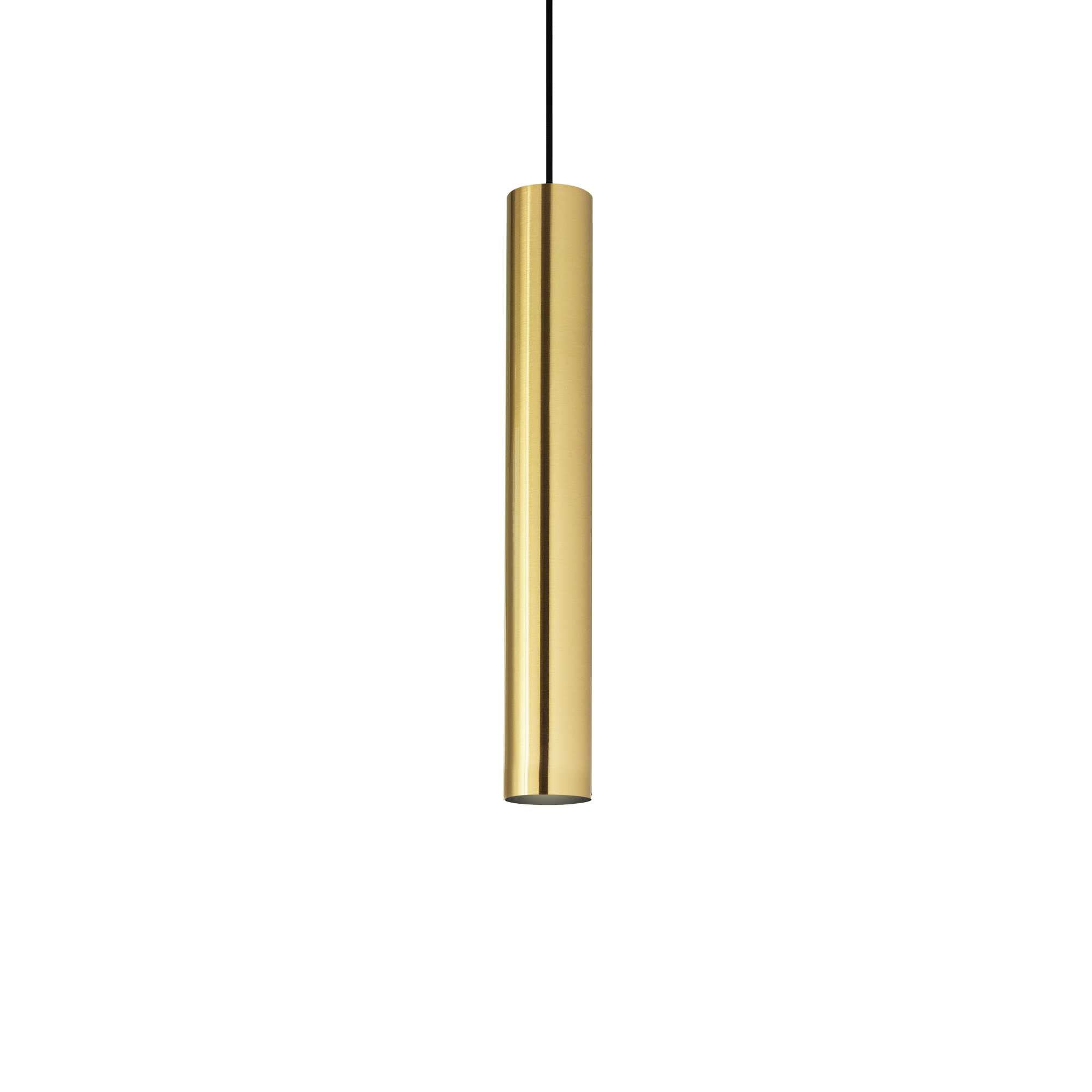 brass contemporary metal tube pendant