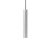 silver contemporary metal tube pendant