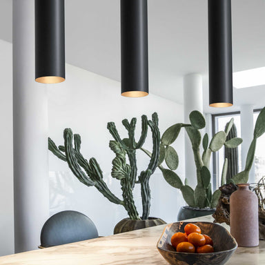 Contemporary 40cm Metal Tube Pendant