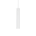 white contemporary metal tube pendant