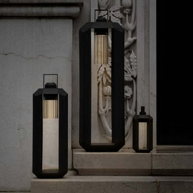 Bronze or White Metal Italian Indoor/Outdoor Floor Lantern in 3 sizes