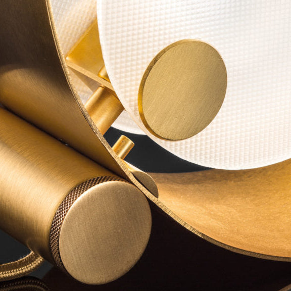 Modern Round Gold Metal Floor Lamp