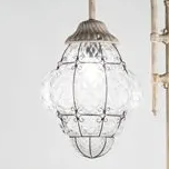 Tall Garden Lamppost With Murano Baloton Diffuser