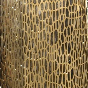 Conical Gold coral leaf pendant light by Terzani