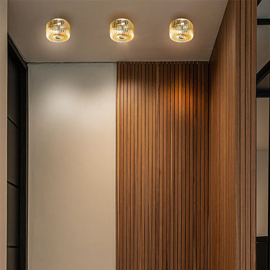 Handcrafted Sophisticated Modern Medium Flush Ceiling Lamp With Murano Glass