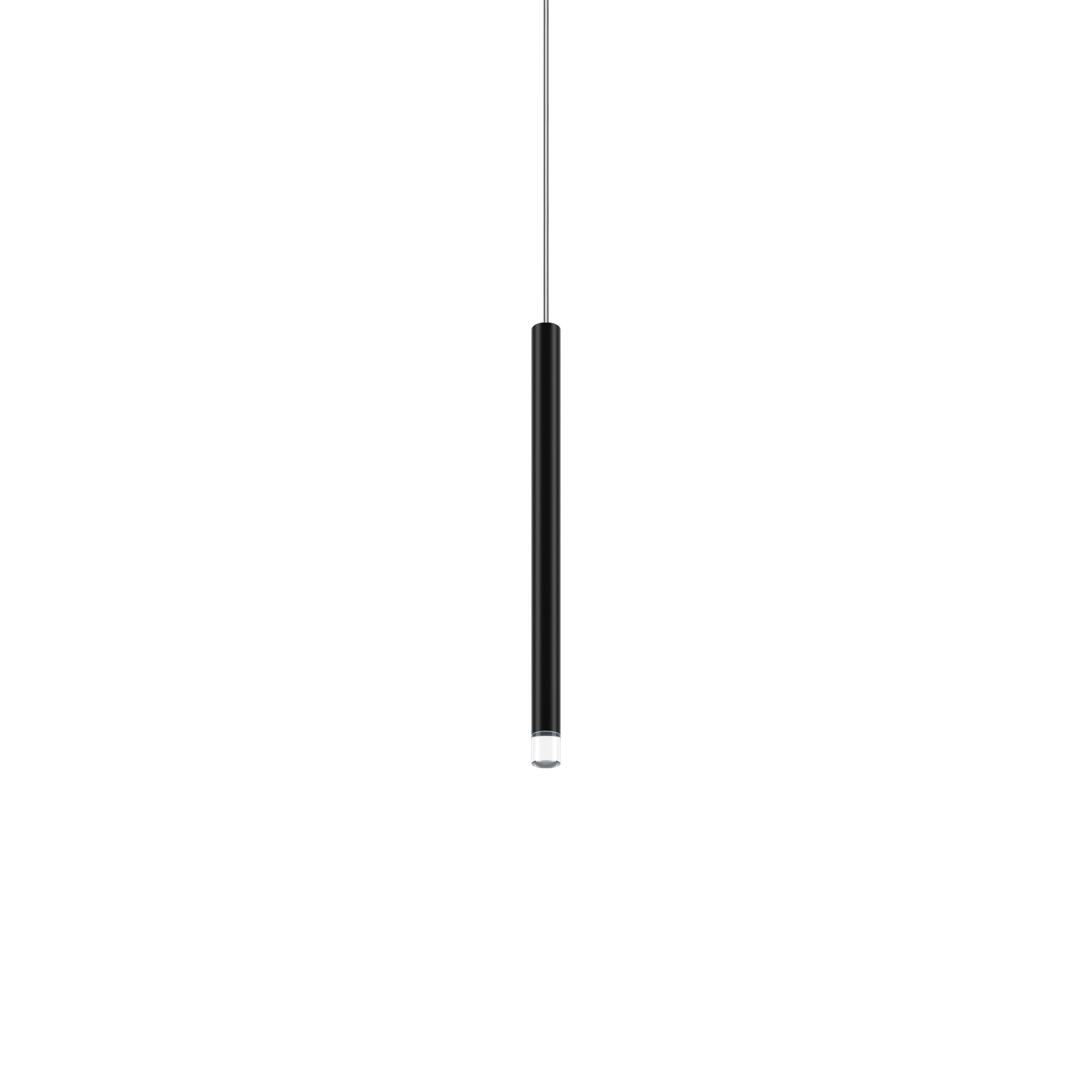 Lodes A Tube Nano Pendant 30cm | Black | Transparent Cable