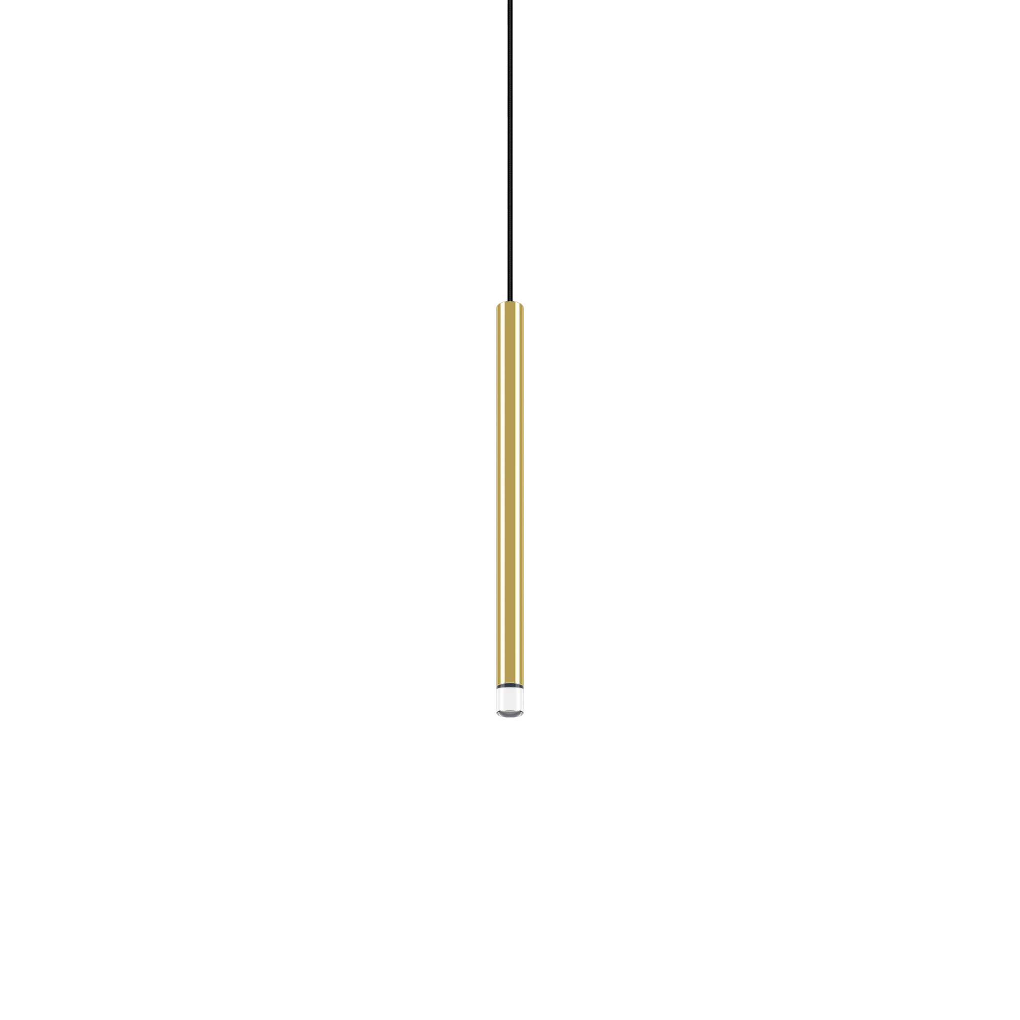 Lodes A Tube Nano Pendant 30cm | Gold | Black Cable