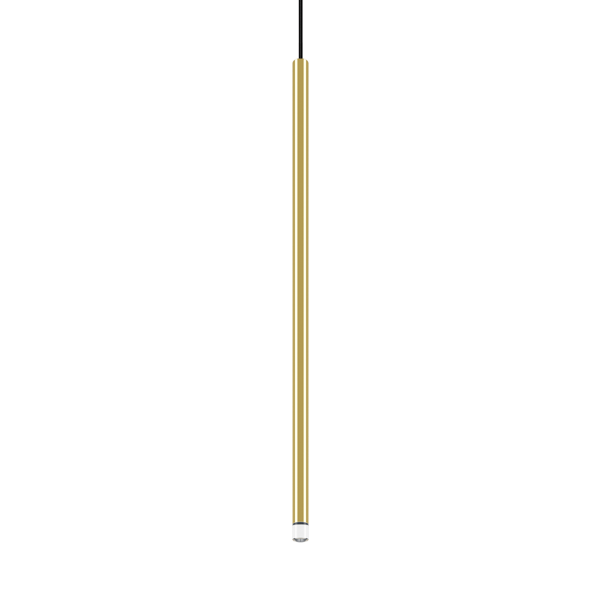 Lodes A Tube Nano Pendant 60cm | Gold | Black Cable