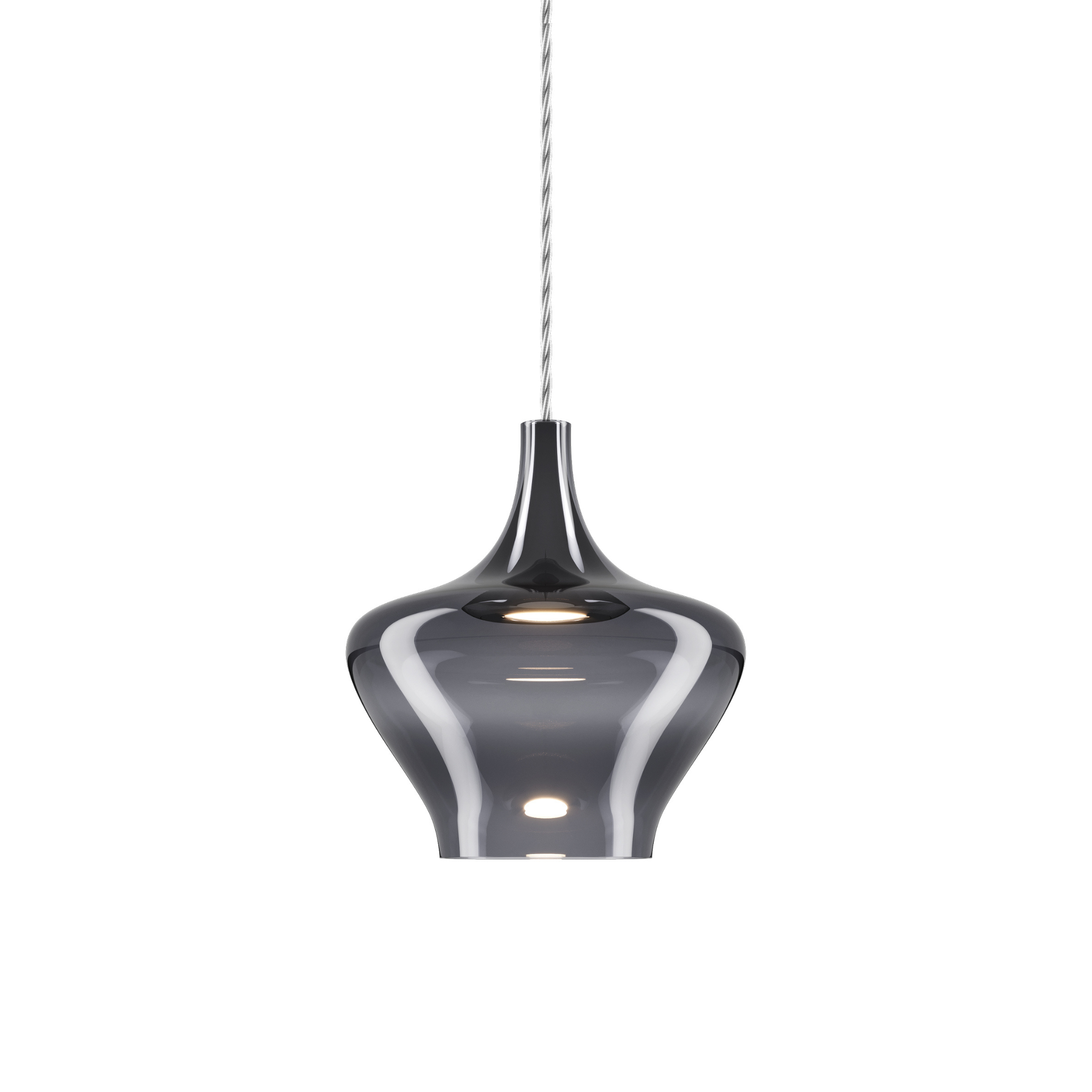 Lodes Nostalgia Medium Pendant Glossy Smoke Chrome