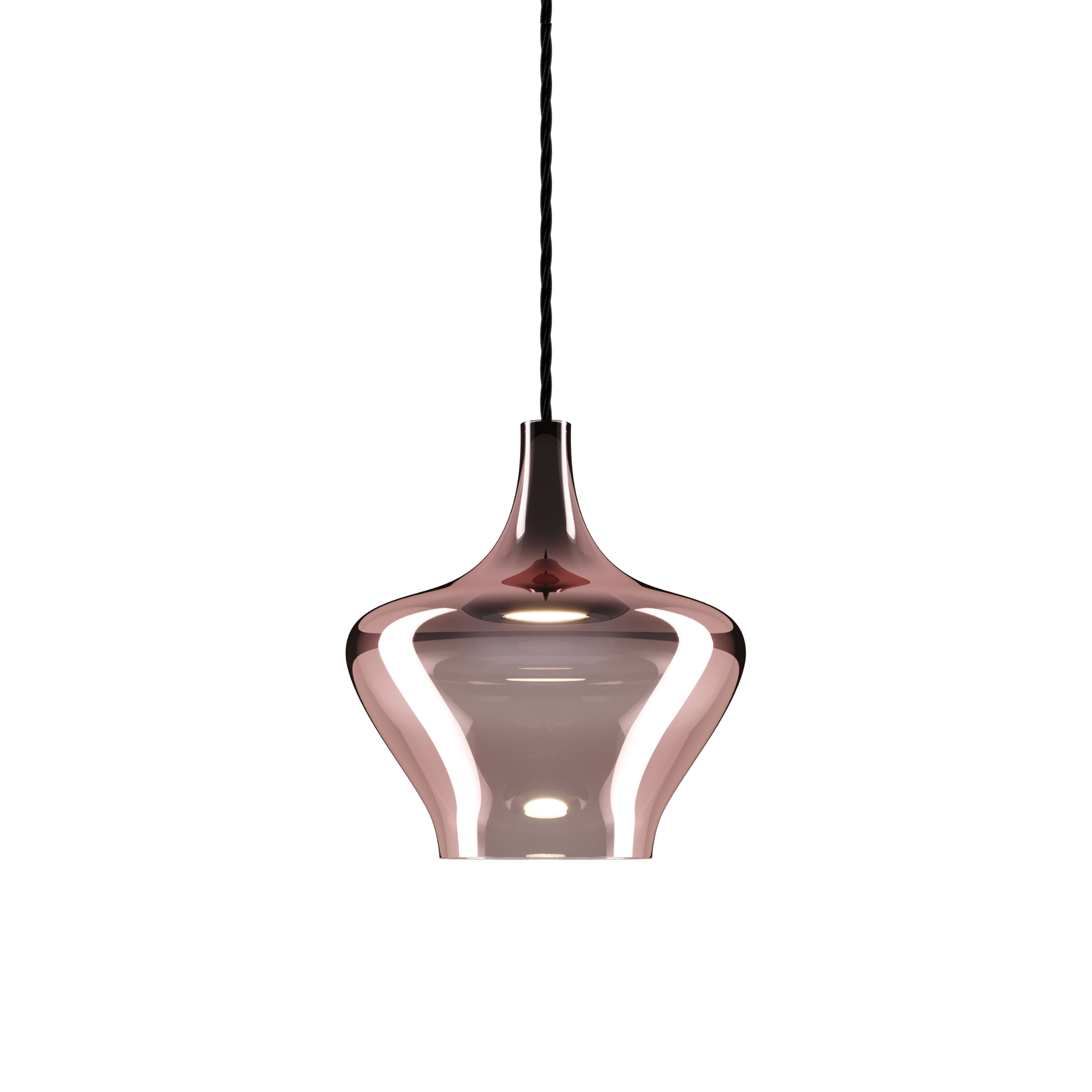 Lodes Nostalgia Medium Pendant Rose Gold Black