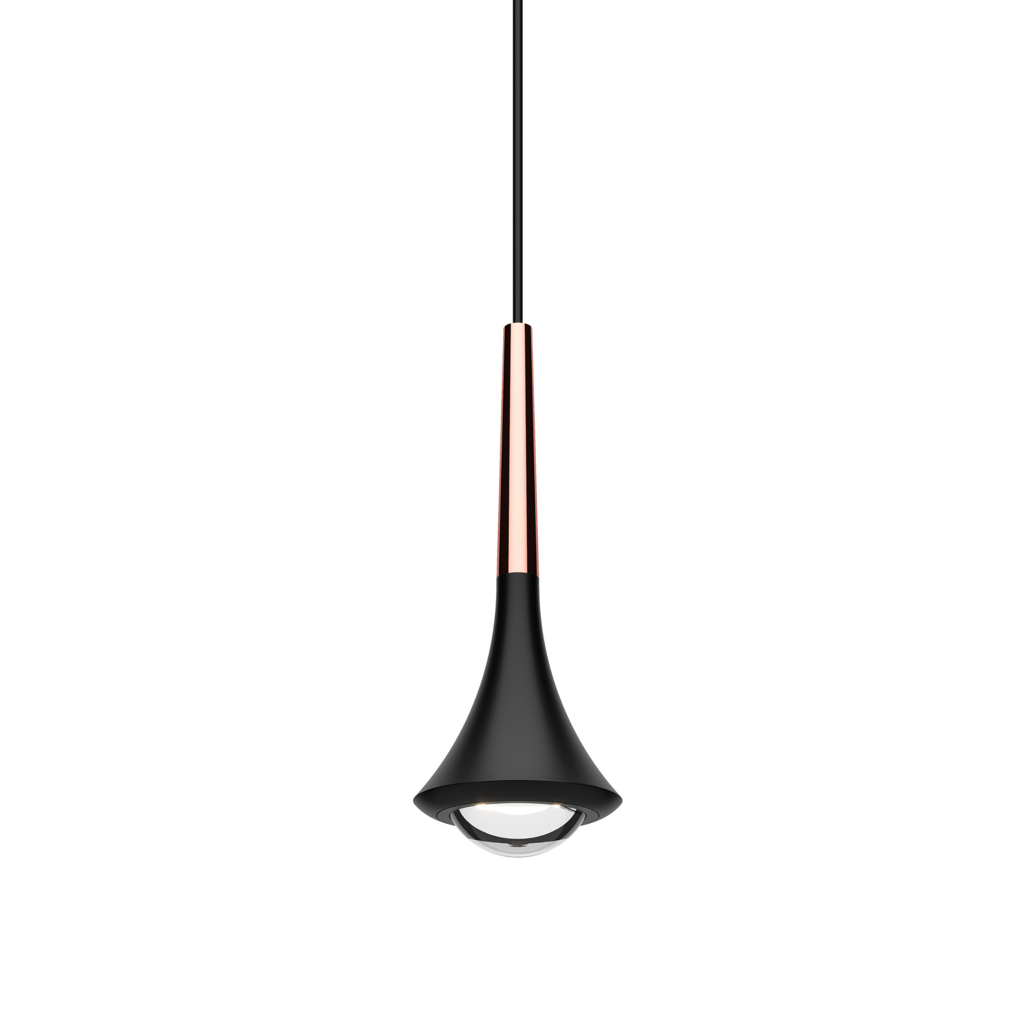 Lodes Rain Pendant Black | Rose Gold